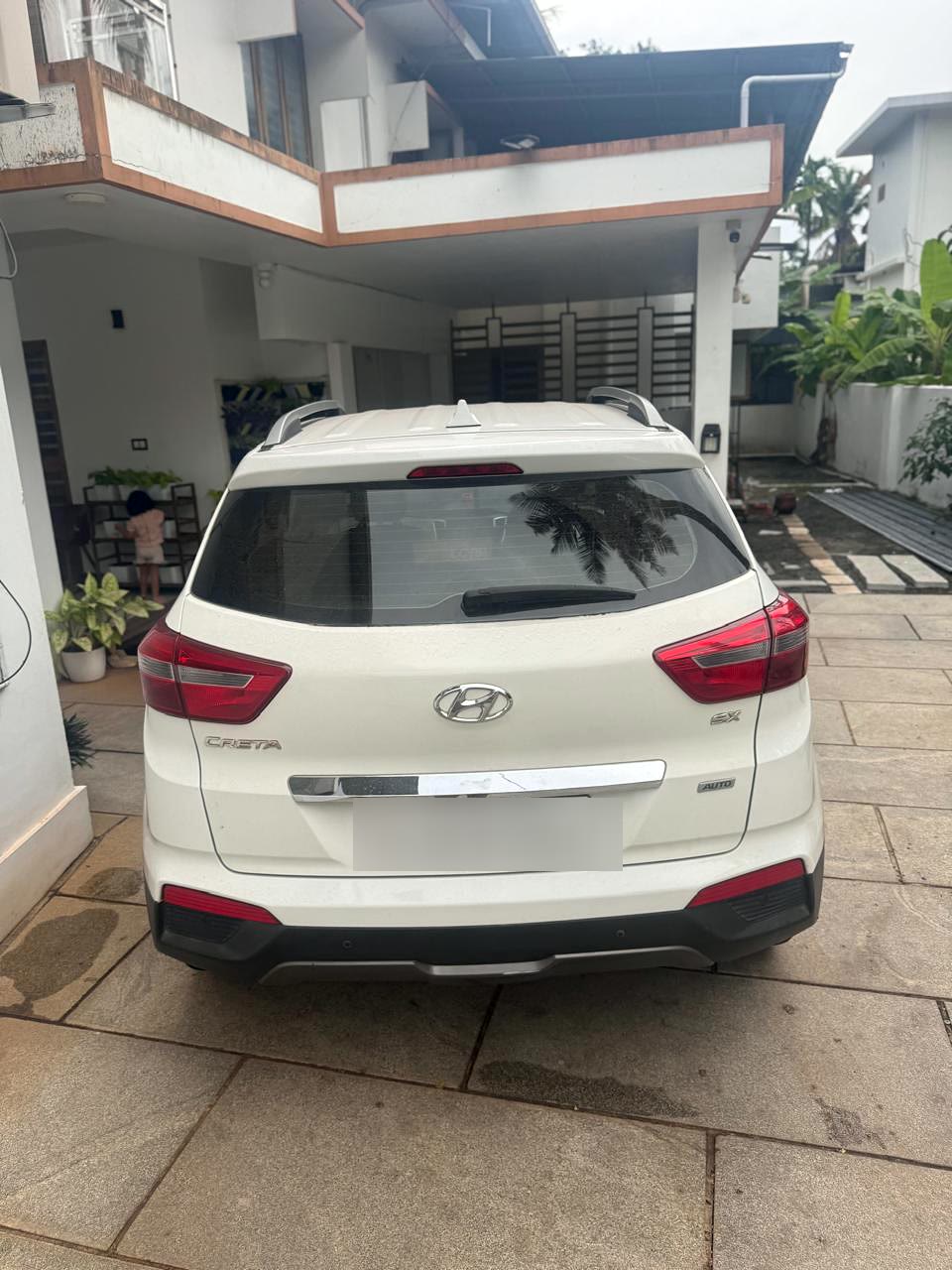 Hyundai Creta white rear view