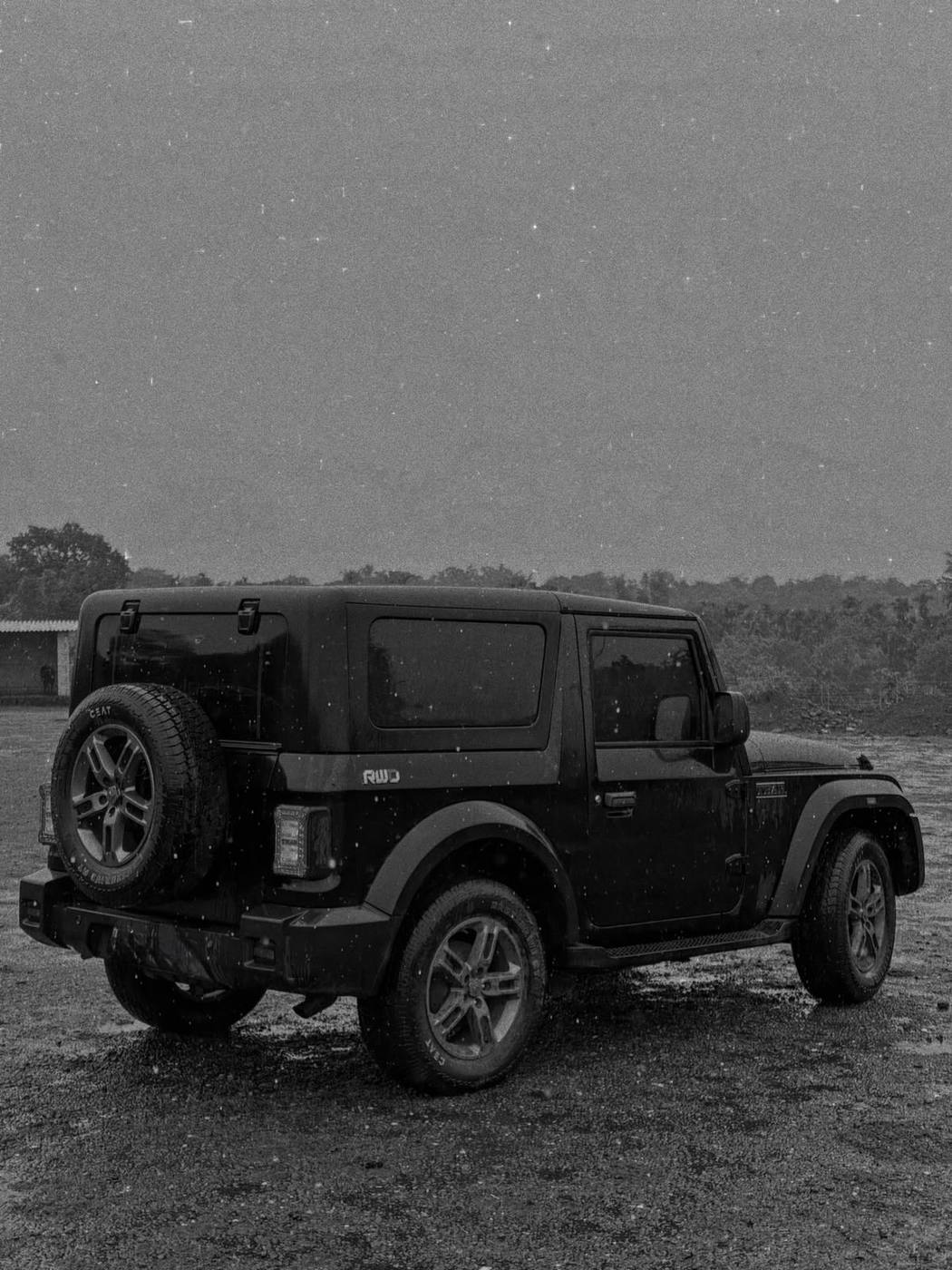 Mahindra Thar rear three-quarter view